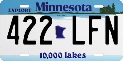 MN license plate 422LFN