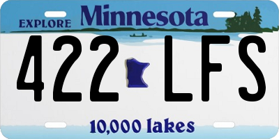 MN license plate 422LFS