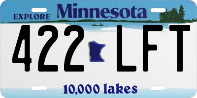 MN license plate 422LFT
