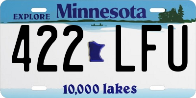 MN license plate 422LFU