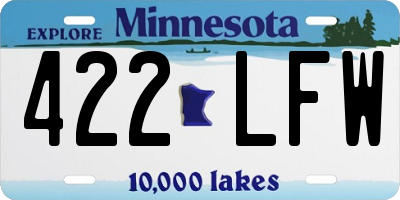 MN license plate 422LFW