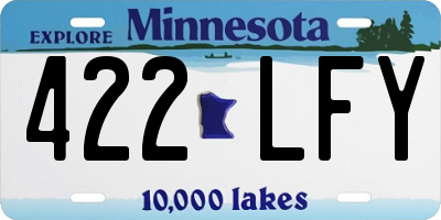 MN license plate 422LFY