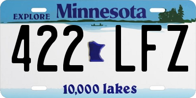 MN license plate 422LFZ
