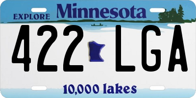 MN license plate 422LGA