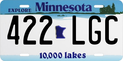 MN license plate 422LGC