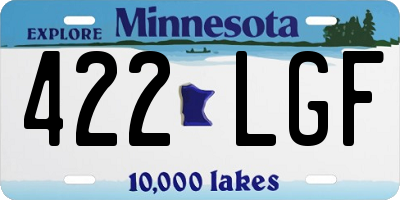 MN license plate 422LGF
