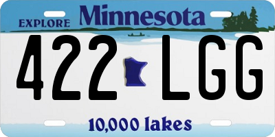 MN license plate 422LGG