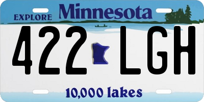 MN license plate 422LGH
