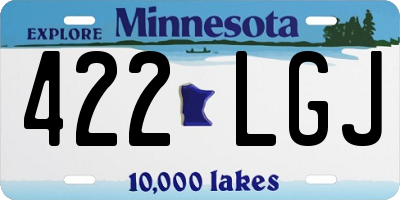 MN license plate 422LGJ