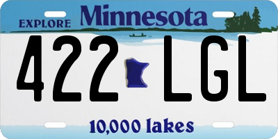MN license plate 422LGL