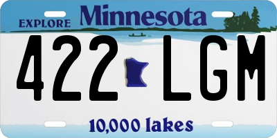 MN license plate 422LGM