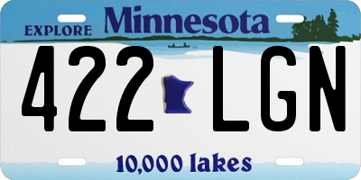 MN license plate 422LGN