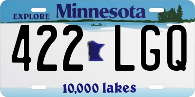MN license plate 422LGQ