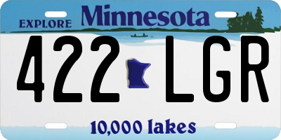 MN license plate 422LGR