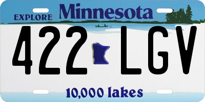 MN license plate 422LGV
