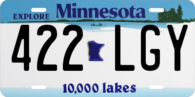 MN license plate 422LGY