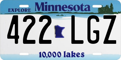 MN license plate 422LGZ
