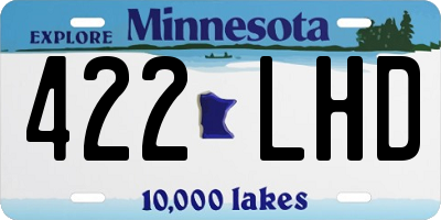 MN license plate 422LHD