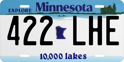 MN license plate 422LHE