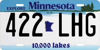 MN license plate 422LHG