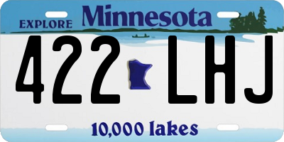 MN license plate 422LHJ