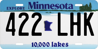 MN license plate 422LHK