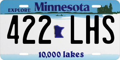 MN license plate 422LHS