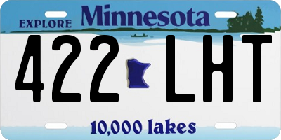 MN license plate 422LHT