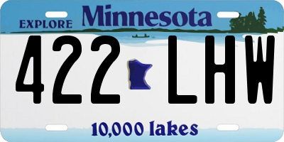 MN license plate 422LHW