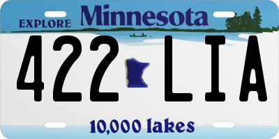 MN license plate 422LIA