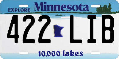 MN license plate 422LIB