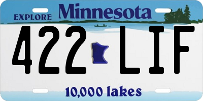 MN license plate 422LIF