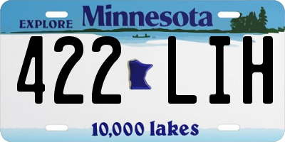 MN license plate 422LIH