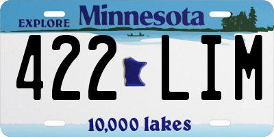 MN license plate 422LIM