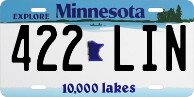 MN license plate 422LIN