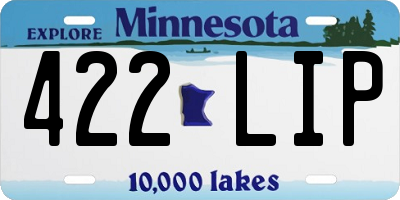 MN license plate 422LIP