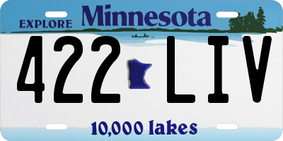 MN license plate 422LIV