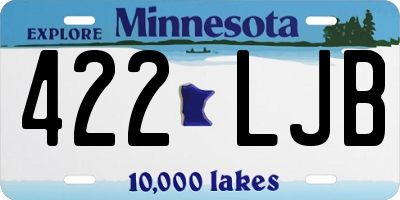 MN license plate 422LJB