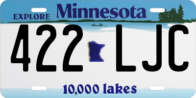 MN license plate 422LJC