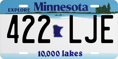 MN license plate 422LJE
