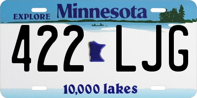 MN license plate 422LJG