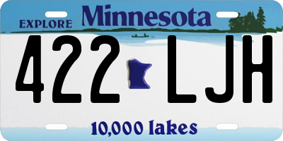 MN license plate 422LJH