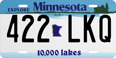 MN license plate 422LKQ