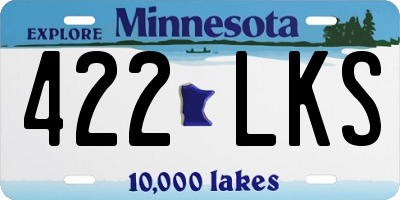 MN license plate 422LKS