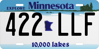 MN license plate 422LLF