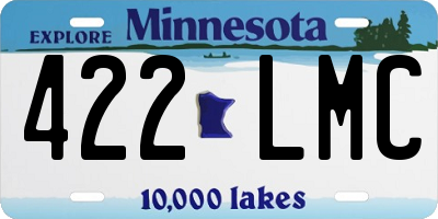 MN license plate 422LMC
