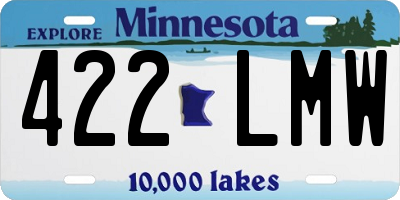 MN license plate 422LMW
