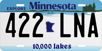 MN license plate 422LNA