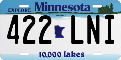 MN license plate 422LNI