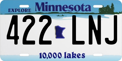 MN license plate 422LNJ
